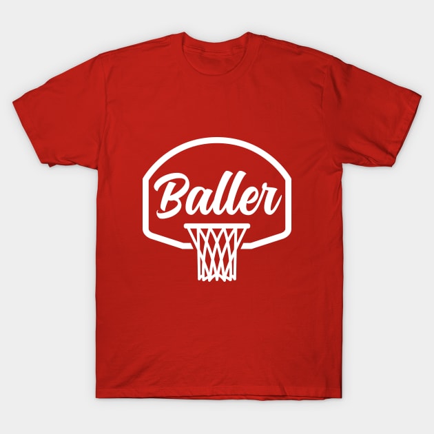 Baller Vintage Sports Basketball T-Shirt by DetourShirts